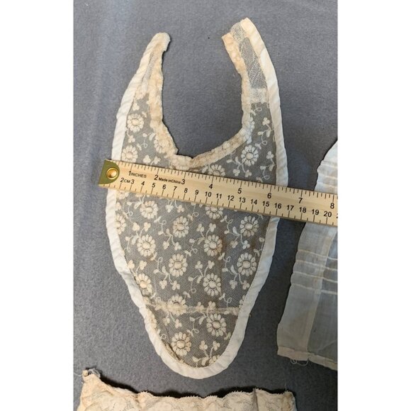 Victorian-Era Antique Lace Garments Set - Bibs Yokes & Panels - Picture 8 of 16